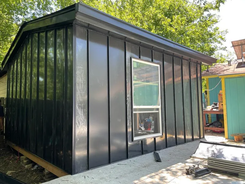 Black standing seam metal wall panels for Metal Roof Installation in Port Clinton